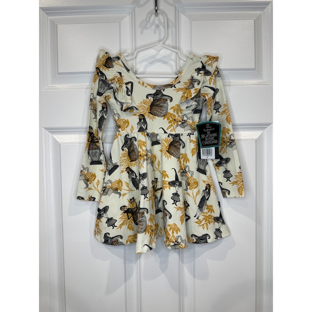 Disney Nightmare Before Christmas Rags Dress Size 2T NWT Oogie & Sally Ruffle